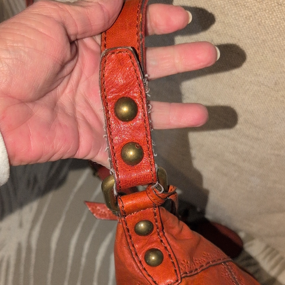 Fossil Talita Burnt Orange Leather Crossbody Bag - Picture 8 of 16
